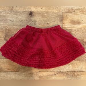 Elegant Kids Red Ruffled Skirt -3T Gymboree